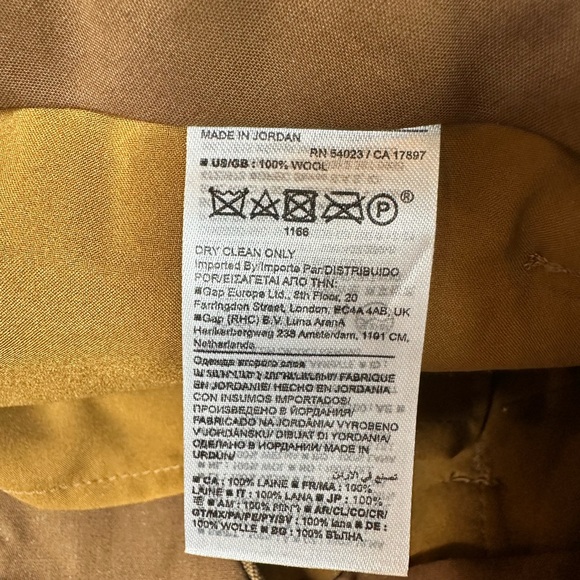 Banana Republic Wool Caramel Wide Leg Trousers Sz 6 NWT Quiet Luxury Classic Fit - Picture 7 of 10